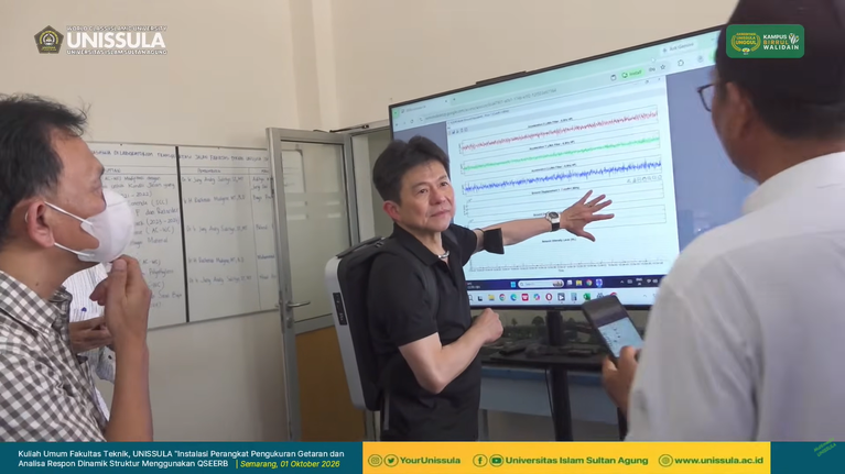 Perkuat Pengembangan Penelitian, Fakultas Tenik UNISSULA Bekerja Sama dengan Pakar Struktur dari Nihon University dalam Pengadaan Sensor Seismik